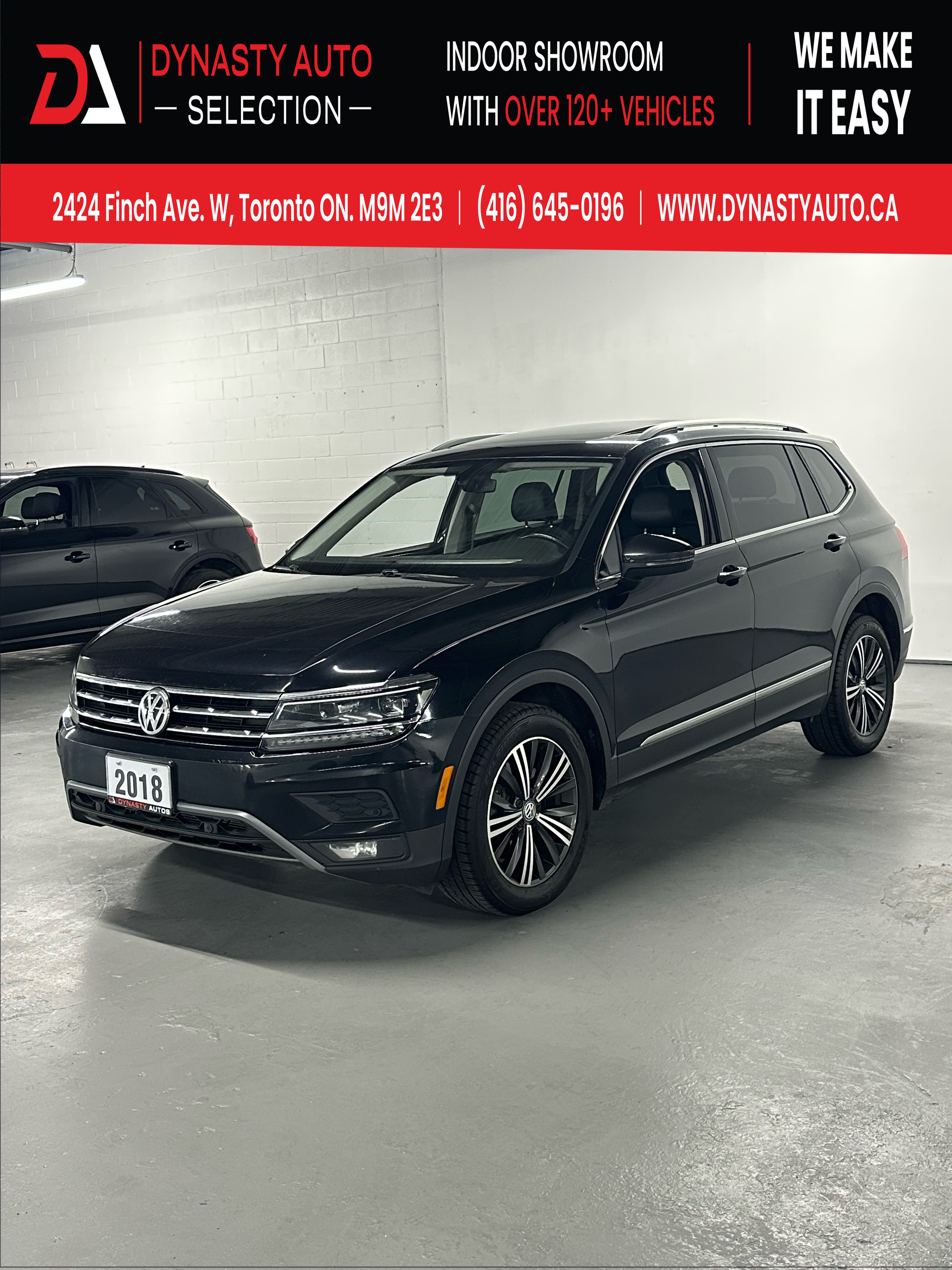 2018 Volkswagen Tiguan Highline 4MOTION | Accident Free | Dealer Serviced | Good Reliability Rating by CARFAX for sale at Dynasty Auto Selection Inc