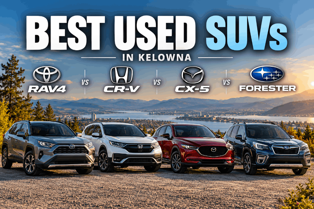 Best Used SUVs in Kelowna: Toyota RAV4 vs Honda CR-V vs Mazda CX-5 vs Subaru Forester